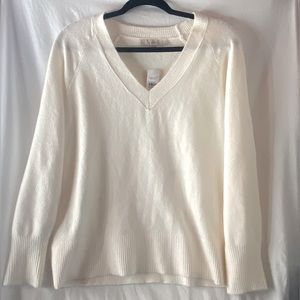 Loft Cream White Sweater NWT